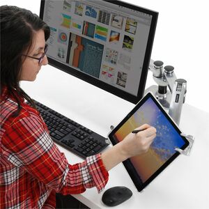 Ergotron Wandhalterung für Tablet, iPad Pro, iPad mini - Silber - Querformat/Hochformat - Bildschirmgröße: 20,1 cm bis 33 