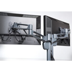 Kensington SmartFit® Dual Monitor Arm Mount, Clamp, 11.34 kg, 15.2 cm (6"), 25.6 cm (10.1"), 100 x 100 mm, Titanium
