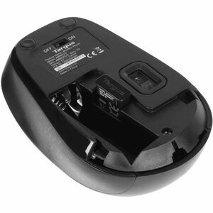 Targus AMW50US Mouse - Radiofrecuencia - USB - Óptico - Negro, Gris - Inalámbrico - 10.06m - 800 dpi - Rueda de desplazami