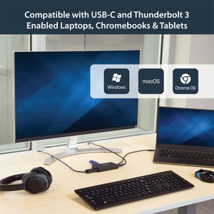 StarTech.com Adaptateur Multiport USB-C - Mini Station d'Accueil USB-C avec 4K HDMI - 60W Power Delivery Pass-Through, GbE