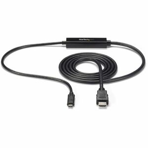 StarTech.com USB-C to HDMI Adapter Cable - 2m (6 ft.) - 4K at 30 Hz. Cable length: 2 m, Connector 1: USB Type-C, Connector