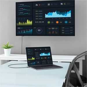 2 m USB-C auf VGA Kabel, 1920x1200/1080p, USB Typ-C auf VGA Aktives DP Alt Mode Video Adapter, Thunderbolt 3 kompatibel - 