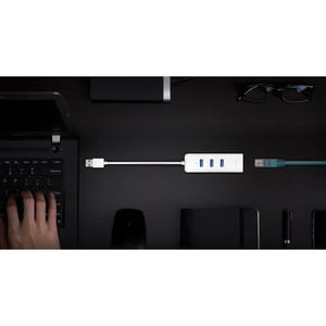 GIGAB ETHERNET NETWORK ADAPTER 3-PORT USB 3.0 HUB 1