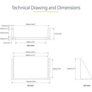 VERTICAL WALL-MOUNT SERVER RACK - SOLID STEEL - 6U