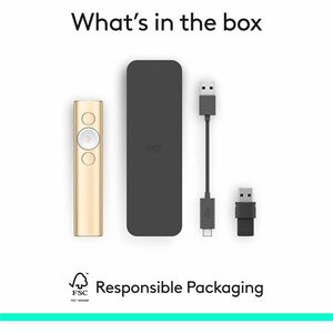 Logitech Spotlight Presentation Remote - Universal Wireless Presentation Clicker with Laser Pointer, Advanced Digital High