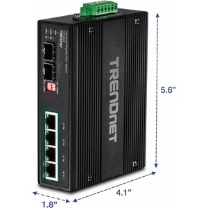 TRENDnet TI-PG62B 6 Ports Ethernet Switch - Gigabit Ethernet - 1000Base-T, 1000Base-X - New - TAA Compliant - 2 Layer Supp