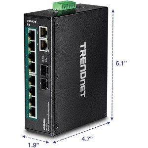 TRENDnet TI-PG102 10 Ports Ethernet Switch - Gigabit Ethernet - 1000Base-T, 1000Base-X - New - TAA Compliant - 2 Layer Sup