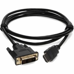 AddOn 6ft HDMI 1.3 Male to DVI-D Single Link (18+1 pin) Male Black Cable For Resolution Up to 1920x1200 (WUXGA) - 6 ft DVI