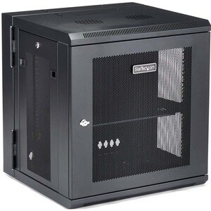 StarTech.com 4-Pfosten 12HE Wand Netzwerkschrank, 19" aufklappbares Wand Server Rack für IT Geräte, abschließbares Rack - 