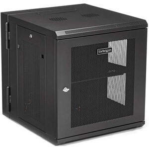 StarTech.com 4-Post 12U Wall Mount Network Cabinet, 19" Hinged Wall-Mounted Server Rack for IT Equipment, Flexible Lockabl