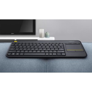 Logitech K400 Plus Keyboard - Wireless Connectivity - USB 2.0 Interface - TouchPad - Portuguese (Brazilian) - QWERTY Layou