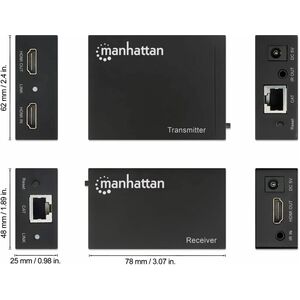 Manhattan Extensor Video HDMI, 50M via Cat 6 (un cable) - 1 Dispositivo de Entrada - 1 Dispositivo de salida - 91.44m Alca