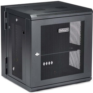 StarTech.com 12U Wandmontierbar Rackschrank für Server, LAN-Schalter, Patchfeld431,80 mm Rack Depth - Schwarz - Stahl, Gef