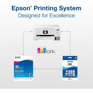 Epson T502, Black Ink Bottle - Inkjet - Black - 1 Each