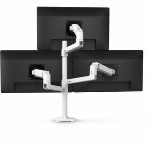 Ergotron Mounting Arm for Monitor, Display Screen, LCD Display, TV - White - Height Adjustable - 2 Display(s) Supported - 