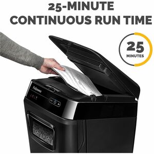 Fellowes AutoMax™ 200M Micro-Cut Auto Feed 2-in-1 Office Paper Shredder with Auto Feed 200-Sheet Capacity - Non-continuous