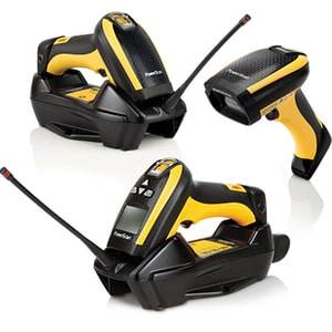 Datalogic PowerScan PM9100-D433RBK20 Handheld Barcode Scanner Kit - Wireless Connectivity - Yellow - 1D - Imager - , Radio