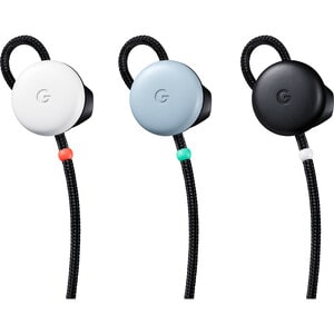 Google Pixel Buds GA00205 Earset - Stereo - Wireless - Bluetooth - Earbud, Behind-the-neck - Binaural - In-ear - Black