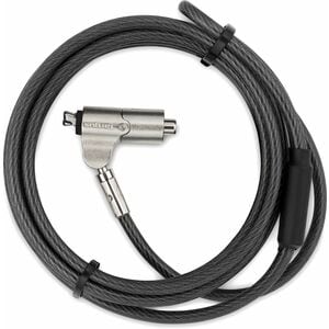 Targus DEFCON N-KL Mini Keyed Cable Lock - TAA Compliant - Black, Silver - Vinyl, Galvanized Steel - 6 ft - For Notebook, 