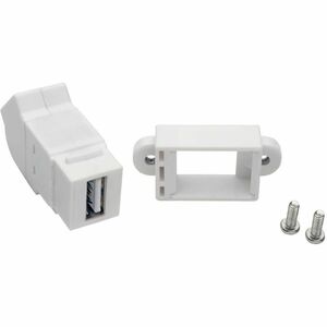Eaton Tripp Lite Series USB 2.0 All-in-One Keystone/Panel Mount Angled Coupler (F/F), White - 1 x Type A USB 2.0 USB Femal