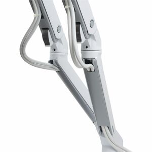 Ergotron Mounting Arm for Monitor, Display Screen, LCD Monitor - White - Landscape/Portrait - Height Adjustable - 2 Displa