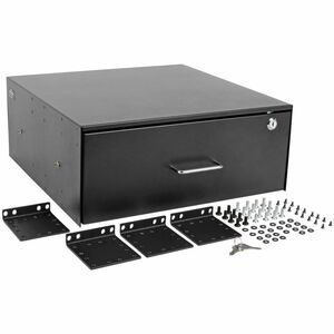 Eaton Tripp Lite Series SmartRack 4U Locking Rack-Mount Storage Drawer - 19? 4U Wide Rack-mountable - Black Powder Coat - 