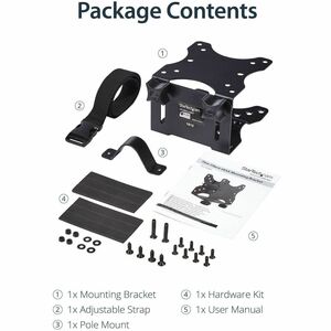 StarTech.com ACCSMNT Wandhalterung für CPU, Thin Client, Docking Station, USB-Hub, Monitor, Mac mini, Mini-PC - Schwarz - 