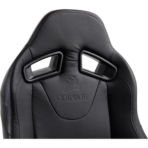Corsair T2 ROAD WARRIOR Gaming Chair - Black/Black - For Game, Office, Desk - PU Leather, Aluminum, Steel, Metal - Black B