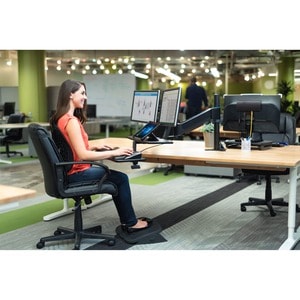 Kensington Solemate Plus Fußstütze - Schwarz - 1 Each - TAA-konform - 88,90 mm - 127 mm Verstellbare Höhe - 30° Neigung