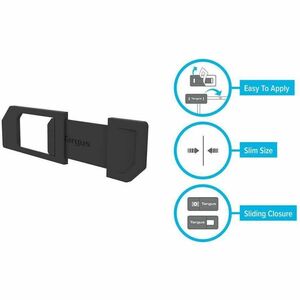 Cubierta para Webcam de Laptop Spy Guard, Paquete de 3 pzas (Negro,Gris,Blanco) xon adhesivo para ajuste seguro, cierre de