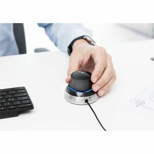 Dispositif d'Entrée 3D 3Dconnexion SpaceMouse - USB - 2 Programmable Button(s) - Noir, Argenté - Câble - Symétrique