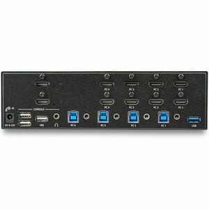 StarTech.com 4-Port Dual Monitor HDMI KVM Switch with Audio & USB 3.0 hub - 4K 30Hz - 4 PC Mac Computer KVM Switch Box for