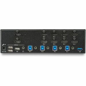 StarTech.com KVM Switchbox - TAA Compliant - 4 Computer(s) - 1 Local User(s) - 3840 x 2160 - 10 x USB - 10 x HDMI - Rack-m