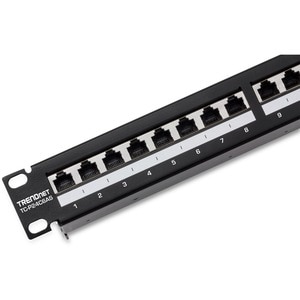 TRENDnet TC-P24C6AS 24 Port(s) Network Patch Panel - TAA Compliant - 24 x RJ-45 - 1U High - 19" Wide - Rack-mountable