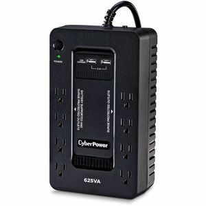 CyberPower ST625U Standby UPS Systems - 625VA/360W, 120 VAC, NEMA 5-15P, Compact, 8 Outlets, PowerPanel® Personal, $100000