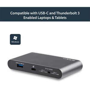 StarTech.com USB C Dock - 4K Dual Monitor DisplayPort Docking Station - 100W Power Delivery Passthrough, GbE, 2x USB-A - M