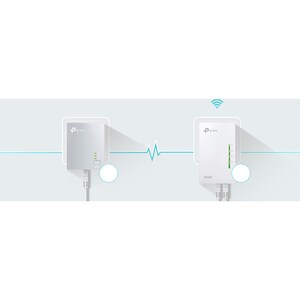 Adattatore Powerline Network - TP-Link TL-WPA4221 KIT - 2 x Rete (RJ-45) - 600 Mbit/s Powerline - 300 m Supporto a distanz
