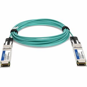 AddOn 15 m Fibre Optic Network Cable - 1 - TAA Compliant - Cable for Network Device - First End: 1 x QSFP+ Network - Male 