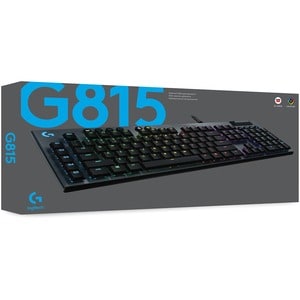 Logitech G815 LIGHTSYNC RGB Mechanical Gaming Keyboard with Low Profile GL Linear key switch, 5 programmable G-keys,USB Pa
