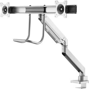 Neomounts Neomounts Pro NM-D775DXSILVER Desk Mount for Flat Panel Display - Silver - 2 Display(s) Supported - 81.3 cm (32"