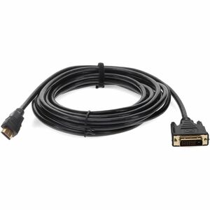 AddOn 12ft HDMI 1.3 Male to DVI-D Dual Link (24+1 pin) Male Black Cable For Resolution Up to 2560x1600 (WQXGA) - 12 ft DVI
