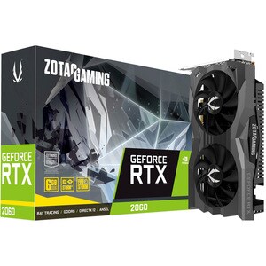 Zotac NVIDIA GeForce RTX 2060 Grafikkarte - 6 GB GDDR6 - 1,68 GHz Boost-Taktfrequenz - 192 Bit Busbreite - PCI Express 3.0