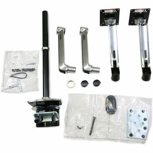 Ergotron 安装臂 用于 显示器, 显示屏, 液晶显示器, 电视 - 抛光铝 - 可调节高度 - 2 显示器支持 - 101.6 cm (40") 支持屏幕 - 19.96 kg 承载量 - 100 x 100, 75 x 75 - VE