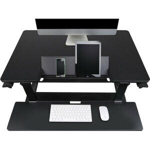 Ergotron WorkFit-TLE Workstation - 黑 矩形 顶端 - 584.20 毫米 桌面长度 x 947.42 毫米 桌面宽度 x 88.90 毫米 桌面深度