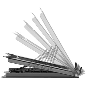 Digitus Mobiler Notebook Ständer. Produkttyp: Laptop-Ständer, Produktfarbe: Schwarz, Material: Metall. Breite: 255 mm, Tie