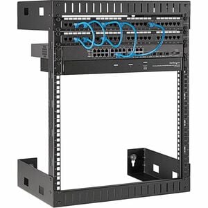 StarTech.com 2-Post 12U Heavy-Duty Wall-Mount Network Rack, 19" Open Frame Server Rack for Computer Equipment, Wall Mount 