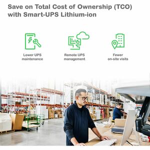APC Smart-UPS, Line Interactive, 1000VA, Lithium-ion, Rack/Tower, 2U, 120V, 6x NEMA 5-15R outlets, SmartConnect Port+Smart