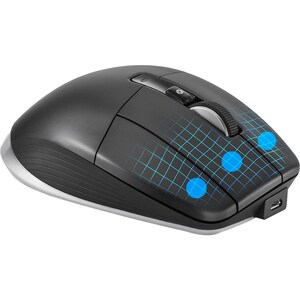Souris Optique 3Dconnexion CadMouse - Bluetooth/Radio Fréquence - USB - 7 Bouton(s) - 5 Boutons programmables - Câble/sans