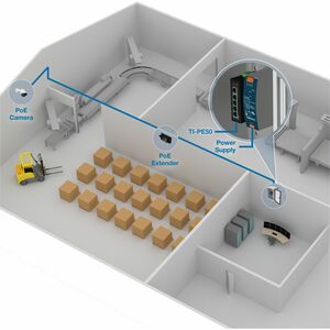 5-Port Industrial Fast Ethernet PoE+ DIN-Rail Switch
