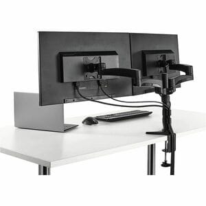 StarTech.com Desk Mount Dual Monitor Arm, Dual Articulating Monitor Arm, Height Adjustable, For VESA Monitors up to 24" (2